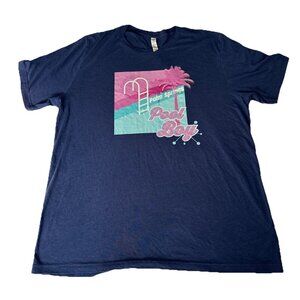 Palm Springs Pool Boy T Shirt Men’s XL Blue California Pride LGBT Gay Beach Gift